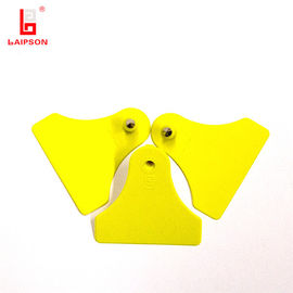 Farm Animal Use Yellow Electronic Sheep Tags , Sheep Identification Tags