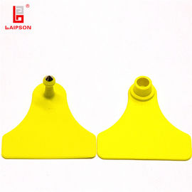 Farm Animal Use Yellow Electronic Sheep Tags , Sheep Identification Tags